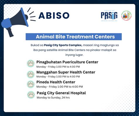 CITIZEN CHARTER PASIG ANIMAL BITE TREATMENT .